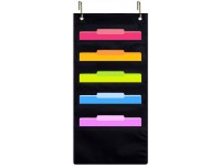 Eamay Hanging Wall Organizer Over The Door Office Supplies File Document Organizer Holder for Home Bill Filing Mail Organizer Wall Mounted File Folders 5 File Pockets Chart and 2 File Hangers - BKZWJPUWS