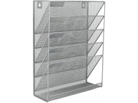 EasyPAG Mesh Wall Hanging File Holder Organizer Mounted Document Tray,Silver - BF4E72337