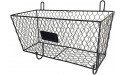 Giltswift 3 Piece Black Trapezoid Wire Craft Storage Basket Wire Mail Mounted Metal Shelf Basket Vintage Office Den Door 11.81 x 5.5 x 10.4 - BBQ1LEJ6E