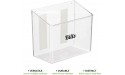 mDesign Wall or Adhesive Mount Deep Plastic Home Office Storage Organizer Bin Basket Hanging Box Shelf for Walls Doors in Entryway Mudroom Bedroom 4 Pack + 32 Adhesive Labels Clear - BT7OB88Y9