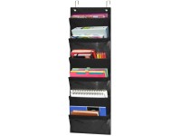 ZKOO Fabric Office Supplies Storage Organizer,Wall Mount Over The Door Hanging File Folder 6 Pocket & 2 Hangers Perfect for Classroom School Home or Office Organizer Use - B6QXWQQDK