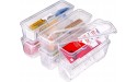 AB Designs Bin Pack [6] Long Home Organizer Storage Boxes with Lids Translucent Clear - BGN3KUVLG