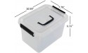 HOMMP 5 Liter Clear Storage Box Containers 4-Pack Plastic Latching Box with Lid - BYJIKEH2O