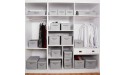 GRANNY SAYS Clothing Storage Bins Cloth Bins for Closet Organization Storage Baskets for Shelves Large Closet Baskets Gray 3-Pack - BZQ7J91SX
