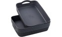 Jandson Grey Woven Storage Basket Tray Mesh Rattan Plastic Baskets with Handles 6 Packs F - BYPRPT3E0