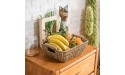 StorageWorks Hand-Woven Large Storage Baskets with Wooden Handles Seagrass Wicker Baskets for Organizing 15 x 10 ¾ x 5 inches 2-Pack - BZVRM8FHC