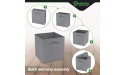 13x13 Large Storage Cubes Set of 9. Fabric Storage Bins with Dual Handles | Cube Storage Bins for Home and Office | Foldable Cube Baskets For Shelf | Closet Organizers and Storage Box Grey - B9R7Z9G6V
