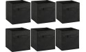 6 Pack SimpleHouseware Foldable Cube Storage Bin Black - B8EIJRPP6