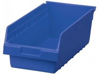 Akro-Mils 30088 Plastic Nesting ShelfMax Storage Bin Box 18-Inch x 8-Inch x 6-Inch Blue 8-Pack - BRCYWRKOX
