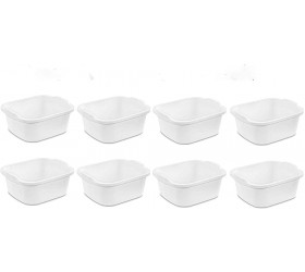 Sterilite Durable Heavy-Duty Reinforced Plastic 12 Quart Kitchen Dishpan White - B35SV4P3V