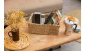 VATIMA Large Wicker Basket Rectangular with Wooden Handles Seagrass Basket Storage Natural Baskets for Organizing Wicker Baskets for Shelves 15.5 x 10.6 x 5.5 inches - B7FQJNBZZ