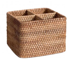 BZGWECD Rattan Storage Baskets Handmade Desktop Storage Baskets Used to Store Remote Control Wine Bottles and Cups Decorative Frame Gift Boxes Size : Square - B5SGAGPAO