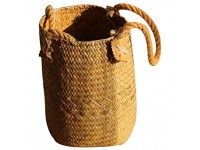LiuliuBull Foldable Seagrass Laundry Basket Storage Baskets Hanging Baskets Pots Rattan Planter Color : Red - BJX5QP4HF