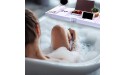 Cabot & Carlyle Luxury Bath Caddy Tray for Tub | Bath Table | Premium Bamboo Bathtub Tray for Tub | Fits All Bath Accessories Wine Glass Books Tablets Cellphones Shampoo | Bath Shelf Foldable - BDZC4MUYY
