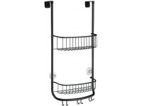 iDesign Over-the-Door Hanging Shower Caddy Organizer The Forma Collection – 12” x 6.5” x 24” Matte Black - BNUO022O5