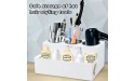 JUOIFIP Hair Tool Organizer White Acrylic Hair Dryer Holder Countertop Hair Tools and Styling Supplies Organizer for Bathroom Blow Dryer Holder Vanity Caddy Storage Stand for Makeup Toiletries - BBB8M8Q45