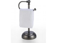 SunnyPoint Heavy Weight Classic Decorative Metal Fingertip Towel Holder Stand for Bathroom Kitchen Vanity and Countertops. Black Nickel 13.375" x 5.5 x 6.75 INCH - BETXXMFUQ