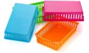 DEAYOU 16 Pack Classroom Storage Baskets Bins Small Plastic Organizer Basket Colorful Storage Trays Crayon Pencil Containers for Paper Desk Shelf Home School Office 10.2 L x 6.5 W x 2.4 H - B16H32JFB