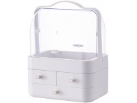 QXQX Net red Cosmetic Storage Box Simple Household dust-Proof Large-Capacity Dressing Table,Ivory White Extra Large - BIJWF16PR