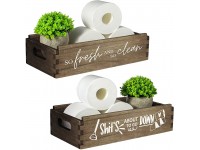 TJ.MOREE Over Toilet Bowl-So Fresh and So Clean,It's About to go Down Bathroom Sign-2 Sides Bathroom Decor Box Farmhouse Home Decor - B1NR8UOAD