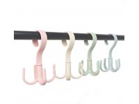 Belt Hangers For Closet Organizer 360 Degree Rotating Closet Clothes Hangers With 4 Claws Scarf Tie Rack Hooks For Belts 4 Colors For Handbags Hats Scarf Tie Accessories - BDV06AXT1