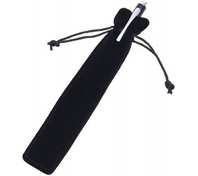20pcs Velvet Drawstring Pen Pouch,Velvet Pen Pouch Case Pencil Bag Pen Bag Holder Black Color - BEKIRIOKT