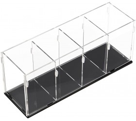 Acrylic Clear Pencil Holder Pen Holder 4 Compartments,Brush Holder Countertop Desk Organizers and Storage for Pen,Pencil,Desk Accessories,Makeup Brush,Stationary and Art Supplies - B3VGC2VXW