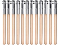 Chinco 12 Pieces Wooden Pencil Extenders Art Pencil Lengthener Crayon Extension with Aluminum Handle for School Office Supplies - BDO12AV90