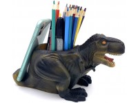 Large Capacity T-Rex Dinosaur Desk Pen Holder Pencil Holder Pen Cup Holder with Phone Stand,Desk Accessories Stationery Makeup Brush Holder Vanity Desk Supplies Organizer Home Office Decor - B63VDXSRV