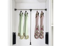 DTLEO Pull Down Closet Rod Rail Wardrobe Lift Rail Adjustable for Hanging Clothes Wardrobe Lift Rail Organizer Storage System Space Saving,89x121cm 35x47.6in - BF2OY5UZS
