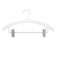 NAHANCO 40117RCHU Wooden Suit Hangers Retro Series Low Gloss White Home Use Pack of 25 - BCEFR594U