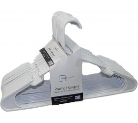 Mainstay : Standard Plastic Hangers White Adult 50-Hangers - BHVO6IDEE