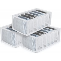 KOTHER Wardrobe Clothes Organizer 3pcs 7 Grids Accordion Drawer Clothing Organizer for Jeans Pants Sweater Shirt Clothes Compartment Storage Organizer Large-3 PCS - BBERENB8F