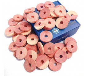 Cedar Space Cedar Blocks for Clothes Storage 100% Natural Aromatic Red Cedar Rings 72Pcs Protection for Wardrobes Closets and Drawers - B3VZ34TKZ