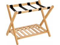 Suitcase Stand Folding Luggage Rack 2-Tier Luggage Stand Luggage Stand for Guest Room Foldable Luggage Racks for Suitcases Suitcase Stand for Guest Room Folding Luggage Rack with Shelf Nature - BNQUWYQBK
