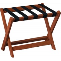 YYZC Room Luggage Holder Luggage Rack Stand Hotel Solid Wood Folding Luggage Rack Travel Break Folding Stool Suitcase Stand with 5 Black Straps-Natural Wood Red Wine - BYF5DK7RY