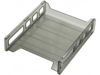 Officemate Stacking Front Load Letter Tray 10.5 x 12.5 x 2.875 Inches Smoke 21031 - BAZIR3P6I