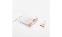 Clear Acrylic Rose Gold Self Stick Memo Pad Holder 5mm Super Thick Notes Cards Cube Dispenser Case 3.5x3.3 Inch for Office Home School Elegant Desk Accessory - BFSVYHBM9