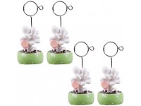 LB-LAIBA Succulents Table Picture Holders Plant Place Card Holders for Card Office Desk Birthday Memo Menu Centerpieces Birthday Wedding Party Supplies Decoration 4 Pieces - B1R7HPBVL