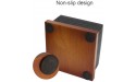 MultiBey Sticky Notes Memo Holder Mesh Steel & Wood Base Creative Simple Office Desktop Storage Supplies Walnut Color - B9TPO09M9