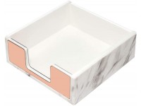 MultiBey Sticky Notes Pad Holder Memo Dispensers Rose Gold with Marble White Texture Desk Supplies Organizer Accessories Rose Gold - BB2TOEST1