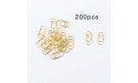 200 Pcs Small Gold Paper Clips Love Heart Shaped Paperclips Stainless Steel in Tinplate Paper Clips Holder for Office School Home Desk Organizers - B68KDYMVR