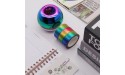 Rainbow Paper Clips Holder Round Magnetic Dispenser with 100 Pcs 1.1''x0.28'' Paperclips and 3pcs Metallic Washi Tapes Set Desk Organizers and Desk Decor Accessories Home School Office Supplies - BF439S7IM