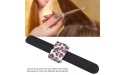Wrist Band Hair Clip Holder Practical Time Saving Wrist Strap Design Stable Hairdressing Magnetic Bracelet for HairdresserRed and black leopard print - B3XLYMEJR