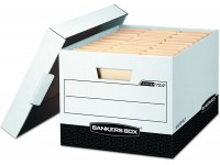 Bankers Box R-KIVE Heavy-Duty Storage Boxes FastFold Lift-Off Lid Letter Legal 12-Pack - BDIQTSE04