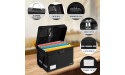 Fireproof Document Box with Lock ,Document Organizer Anti-Static Box,File Box with Lids,Collapsible File Organizer with Handle for Letter & Legal Size Folder Certifications Books Black - B3DMWI7BQ