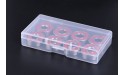 Mini Skater 3.52 ×1.8 ×0.55 Inch High Transparency Visible Plastic Box Small Size Clear Storage Case with Lid Use for Organizing Small Parts,Cotton Swab,Ornaments 4 Pcs - B88TTRDRQ