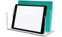 CHEDXAJHB 2 Grid Acrylic File Holder Full Transparent Storage Paper Holder Desktop Organizer for School Home and Office 21.5 * 11.2 * 13.8cm - BKAFDQZAR