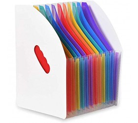 LUNBTAK Expanding File Holder Folder Standing A4 Vertical File Organizer Magazine Basket Desktop 13 Pockets File Holder - BS7VFHY5M